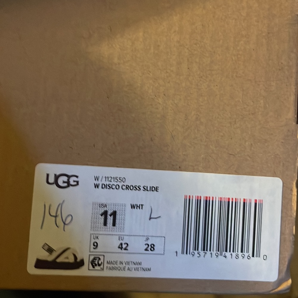 UGG Disco Cross Slide Womens Slipper Size 11 - Picture 6 of 6